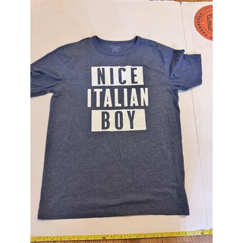 Boys Nice‎ Italian Boy Graphic Tee - Blue Size Xxl (16) Children's Place